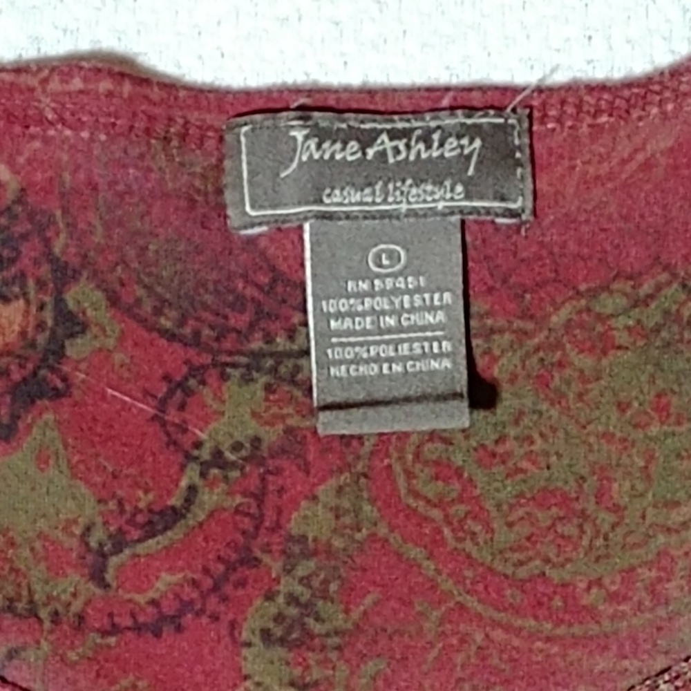 Jane Ashley 3/4 sleeve top Size L - Picture 3 of 3